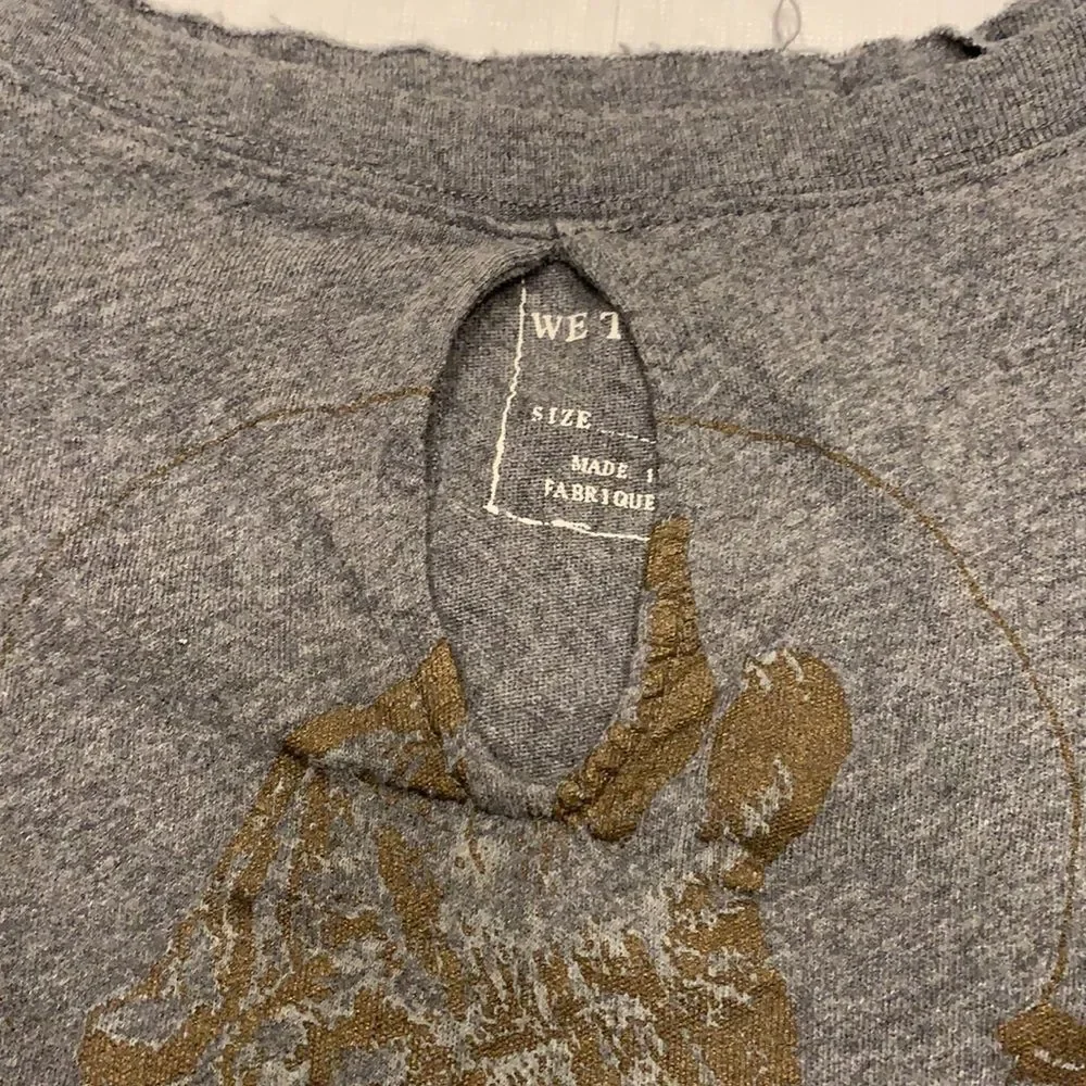 Free People Graphic Cut Out Tank